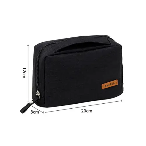 Large Toiletry Bag Womens Cable Pull Opening Hanging Travel Waterproof Cosmetic Bag